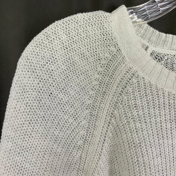 Eileen Fisher White Crew Neck Tunic Sweater Organic Linen Blend Long Sleeve Sz S - Picture 5 of 16